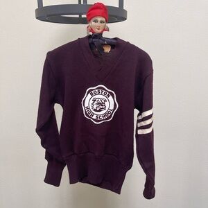 1950’s Boston High School Maroon Sweater